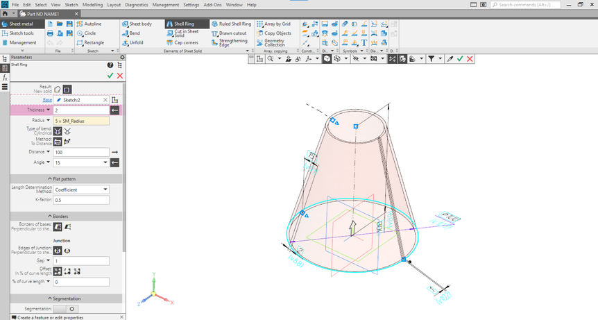 Sheet Metal Modelling in KOMPAS-3D